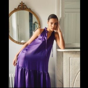 Inc Satin Dress, Created For Macy's In Purple Lily